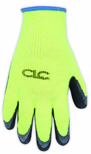 CLC Custom Leathercraft 2339L Hi-Viz Cold Weather Latex Dip Glove, Large