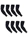 MUDDER 8 Pairs Unisex UV Protection Arm Cooling Sleeves Ice Silk Arm Cover (Black)