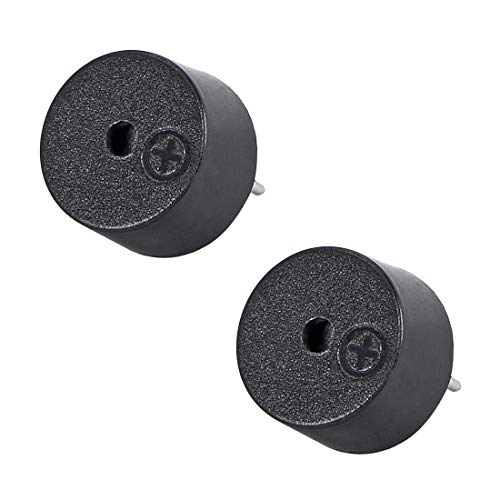 uxcell 2 Pcs DC 3V Active Electronic Buzzer Alarm Beeper Continuous Sound Speaker 2 Terminals