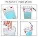 100 PCS Drink Pouches Bags Clear Translucent Stand-Up Zipper Plastic Pouches Bags with 100 Drink Straws (with LOGO)