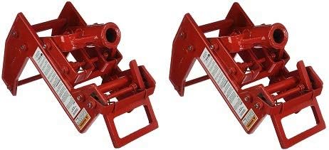Qualcraft 2601 Portable Wall Jack, for Use with 1-1/2 X 3-1/2 in Fir Poles Or 1 in Od Steel Pipe, Malleable Iron Red (2-(Pack))