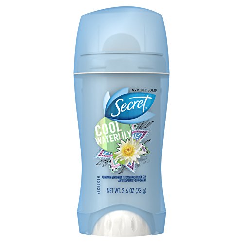 Secret Fresh Antiperspirant and Deodorant Invisible Solid, Cool Waterlily, 2.6 Oz.