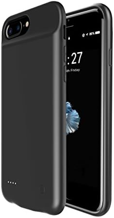iPhone 7 Plus/8 Plus Battery Case - Eliubing Ultra Slim Extended Battery Case for iPhone 7 Plus/8 Plus(5.5 inch) with 4000 mAh Capacity/120% Extra battery[Soft Rubber Design&amp;Built-in Magnet] (Black)