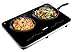 OVENTE Electric Induction Double Burner, 1800W Portable Cooktop with 7.1 Inch Ceramic Hot Plate, 8 Temperature Settings, 5 Timer Levels, LED Digital Display Panel & Auto Shut-Off Function, Black BG61B