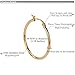 Paxuan Mens Womens 4 Pairs Surgical Stainless Steel Hypoallergenic Round Hoops Earrings Set for Women Girls 30MM (4 Pairs Set)