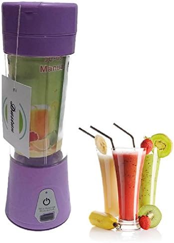 Dastan Personal Blender, Portable Juicer Cup, Personal Size Electric Rechargeable Blender, Fruit Mixer, Water Bottle, 380ml with Free USB Charger Cable (Green, Pink, Purple and Blue)