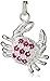 Sterling Silver Genuine Ruby Crab Charm