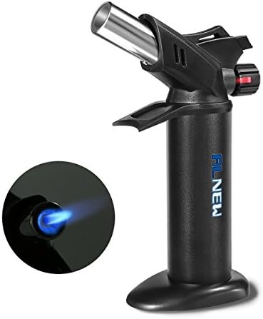 ALNEW Culinary Torch, Pro Cooking Torch w/Protecitve Guard for Creme Brulee &amp; Desserts, Refillable Butane Torch for welding, Camping, Adjustable Flame Blow Torch for Kitchen(Butane NOT Included)