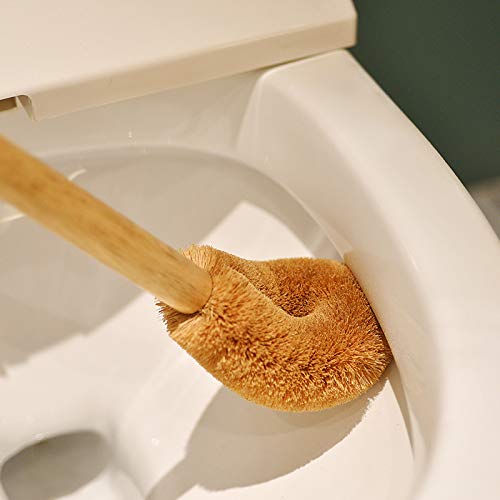 dirk Toilet Brush, Natural Coconut Fiber Brush Head and Rubber Wood Handle, Great for Bathroom - //medicalbooks.filipinodoctors.org