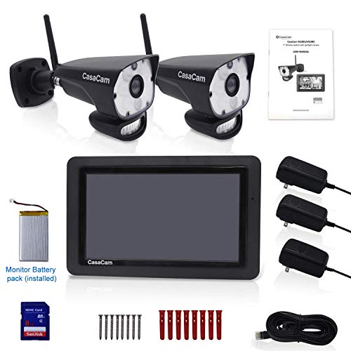 CasaCam VS1002 Wireless Security Camera System with 7" Touchscreen and
