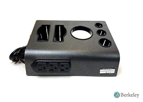 Berkeley Salon Desktop Table Top Appliance Instrument Holder Blow Dryer Curling Flat Iron Organizer With Outlets