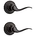Kwikset Tustin Interior Passage Door Handle, Lever For Closet and Hallway Doors, Reversible Non-Locking Handle Lever, Venetian Bronze, with Microban Protection