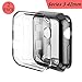 Smilelane Screen Protector Apple Watch 3 Case, iwatch Soft Flexible TPU All-Around Protective Case High Defination Clear Ultra-Thin Cover for Apple Watch Series 3 42mm (1 Black + 1 Transparent)