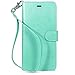 BUDDIBOX iPhone 6s Case, [Wrist Strap] Premium PU Leather Wallet Case with [Kickstand] Card Holder and ID Slot for Apple iPhone 6S / 6, (Teal)