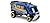 Hot Wheels Police Bull Run Battle Blast Car Playset & SWAT Rescue Vehicle & Bonus Racing Car Stickers Pack