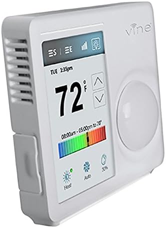 Vine 7-Day Programmable Touchscreen Wi-Fi Thermostat, White