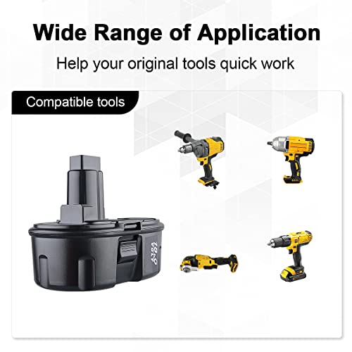 Upgraded 2Pack 4800mAh DC9096 Battery Replacement for Dewalt 18v