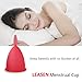 LEASEN Menstrual Cup-Health Care Soft Silicone Lady Cup-A Perfect Feminine Alternative to Sanitary Napkins (Large, Red)