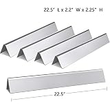 Hongso 7537 22.5" Stainless Steel Flavorizer Bars for Weber Spirit E-310 E-320 (With Side-Mounted Controls), Spirit 700, Genesis Silver B/C, Genesis Platinum B/C (2005+) Gas Grill, 7536 65903 Set of 5