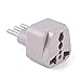 Wonpro Grounded Travel Plug Adapter Type L for Italy, Chile, Uruguay - CE Certified - 2 Pack