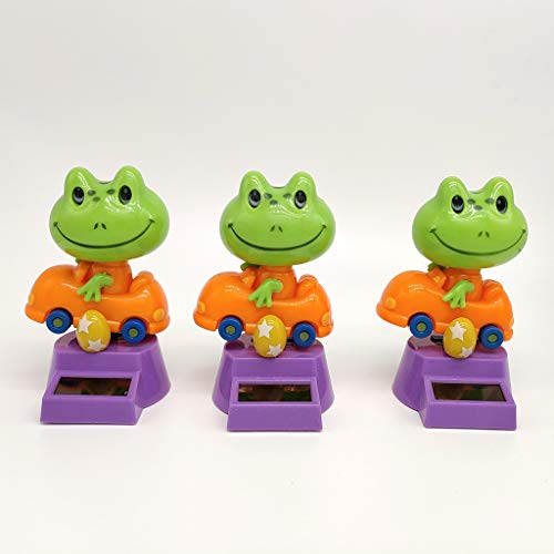 image for Flameer Solar Powered Bobbing Frog Animal Figure - Fun Solar Science T