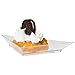 Prexware Triangular Mini Dessert Plates- 48 Triangler Clear Mini Plastic Dessert Plates, Great for appetizer tabel desserts