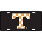 UT Tennessee Vols Black Mirrored Laser Checkerboard License Plate Tag