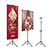 HUAZI Poster Stand for Display Double-Sided Sign Stand Holder Floorstanding Height Adjustable up to 73 inches for Board Sign