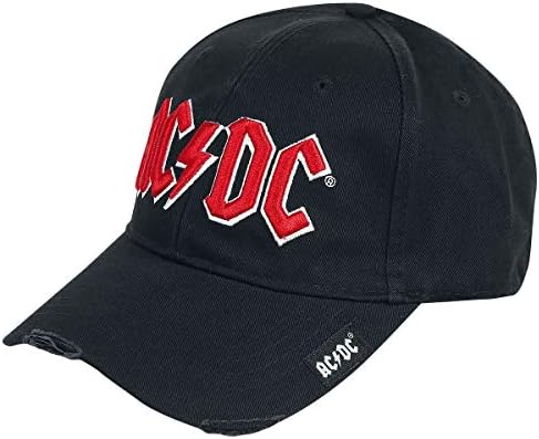 ACDC Baseball Cap Navy Classic Band Logo Official Sand Snapback