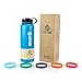 45 Degree Latitude 40 oz Water Bottle - Stay Hydrated Camping The Gym, Office Or Sports No BPA Stainless Steel Bottle - Perfectly Ice Cold Or Hot Beverages Leak Proof Lid Cayman Blue