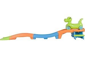 Step2 Dino Dash Up & Down Roller Coaster Kids Ride On Toy, Push Car, Indoor/Outdoor Playset, Made of Durable Plastic, Max Weight 50 lbs., for Toddlers 2-5 Years Old