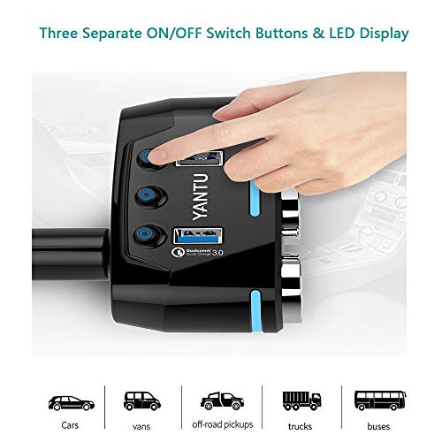 5 Yantu+Cigarette+Lighter+Adapter+Splitter