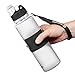 Nomader BPA-Free Collapsible Sports Water Bottle - Foldable with Reusable Leak Proof Twist Cap for Travel Hiking Camping Outdoor and Gym - 22 oz (White)