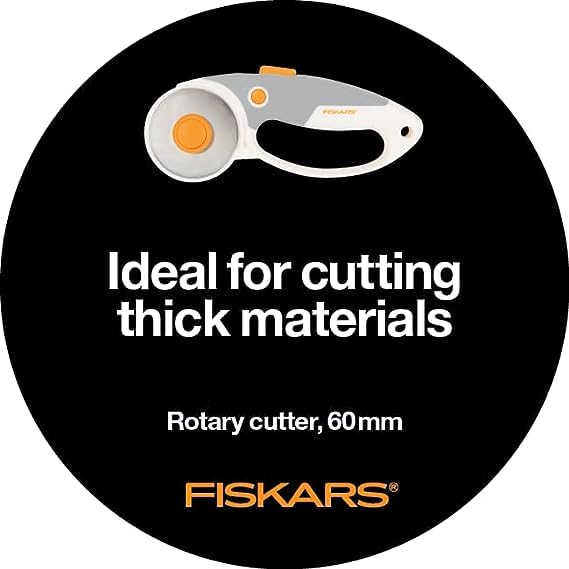 Fiskars 60mm Rotary Cutter for Fabric Titanium Rotary Cutter Blade