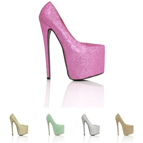 Spy Love Buy ATTITUDE Stiletto Heel Concealed Platform Court Shoes