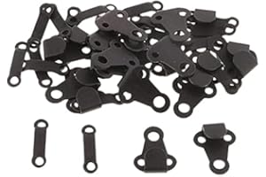 20 Sets Brass Sewing Hooks and Trousers in Eye Closure Skirts and Pants-Black Useful