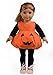 Sweet Dolly Doll Clothes for 18 Inch American Girl Dolls 2PC. Halloween Pumpkin Lantern Dress Set