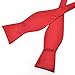 PenSee Mens Self Bow Tie Solid Red Jacquard Woven Silk Bow Ties