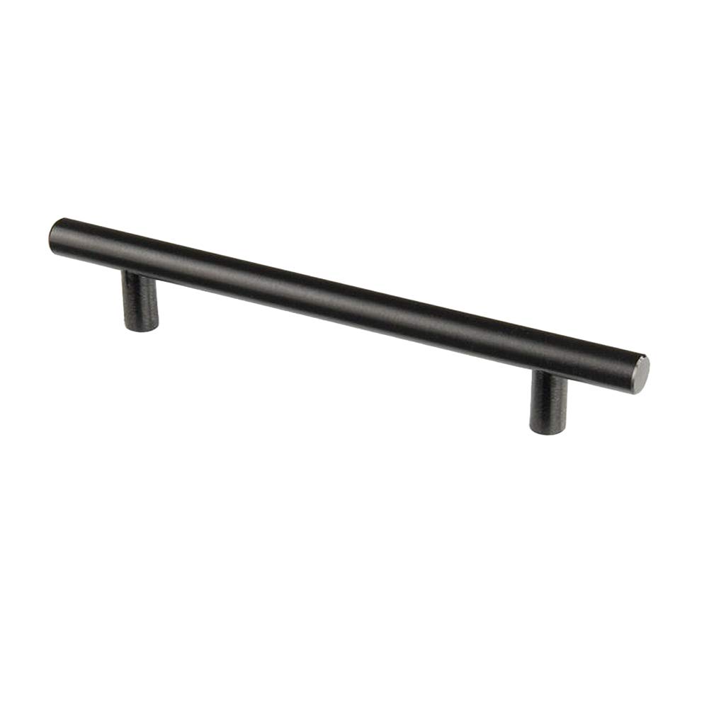 Dreneco 6 Pack Cabinet Knobs and Pulls Cupboards Drawers Bedroom Door Handles 200mm Overall Length Brushed Stainless Steel Black