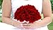 Red Velvet Silk Rose Bouquet (24 Roses) - Silk Bridal Wedding Bouquet and Matching Boutonniere - Valentines Day Christmas Wedding Flower Package