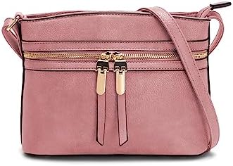 Prada 1BH079 Peonia Pink Vitello Phenix Leather Double Zip