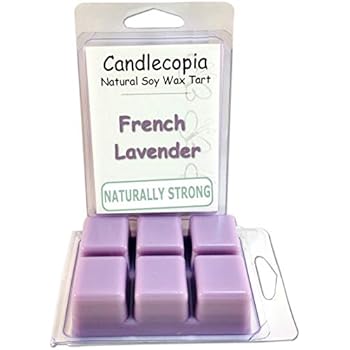 Candlecopia French Lavender Strongly Scented Hand Poured Vegan Wax Melts, 12 Scented Wax Cubes, 6.4 Ounces in 2 x 6-Packs