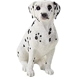 Sandicast Small Size Black Dalmatian Sculpture, Sitting