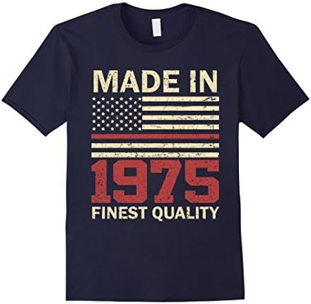 Mens Made In 1975 Finest Quality T Shirt 2XL Navy