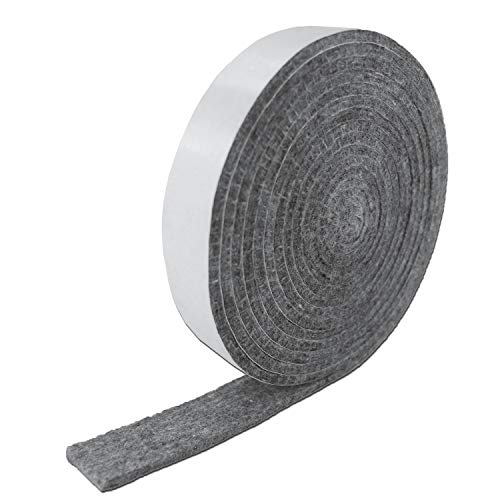 LANUCN BBQ Smoker Smoke Seal Strip/Self Stick Leak Proof Grill Gasket (12ftx7/8''x1/8'' Grey)