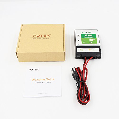 POTEK 10-Amp/130-Watt 12-Volt Solar Charge Controller Battery Regulator for Solar Panel - Thumbnail 6