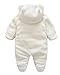 BANGELY Newborn Baby Winter Thicken Cartoon Sheep Snowsuit Warm Fleece Hoodie Romper size 0-3 Months (White)