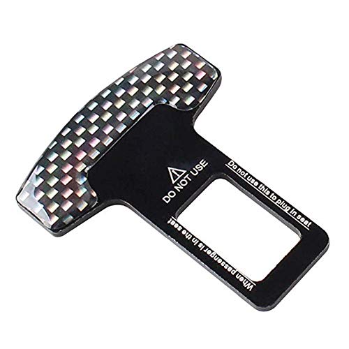Universal Vehicle Mounted Carbon Fiber Car Safety Seat Belt Buckle Clip Car-Styling - Pack of 2 - Thumbnail 3