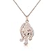 Blinglove Fashion 18k Rose Gold Plated Rhinestone Panther Pendant Necklace for Women Girl
