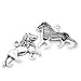 Housweety 30pcs Charm Pendants Lion Animal Silver Tone 26mmx17mm(1